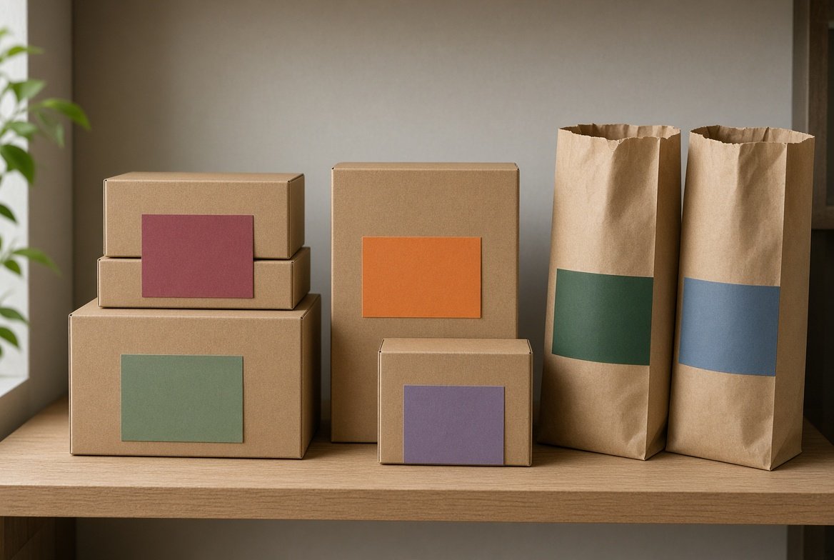 Product packaging boxes and labels